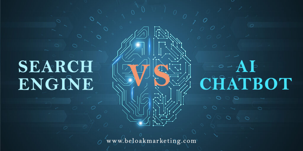 comparing search engine and ai chatbot