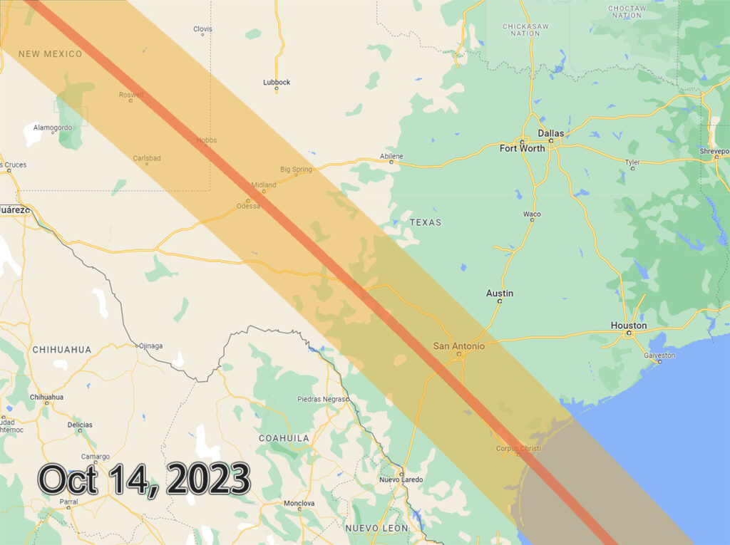 Eclipse Path October 14 2023