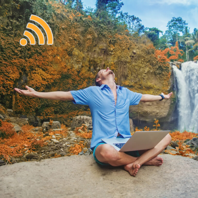 Work In Nature With Portable Wi-Fi