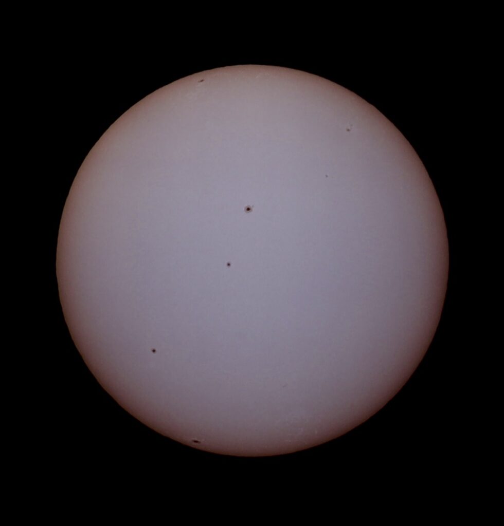 shot of sun from 77mm DSLR camera solar filter