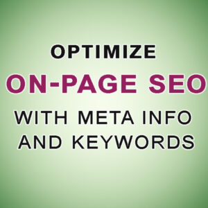 Optimize On-page SEO With Meta Info And Keywords
