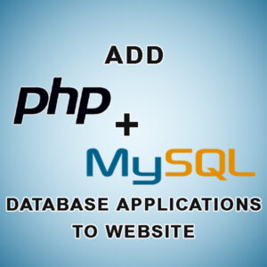 add php and mysql database applications to wordpress website