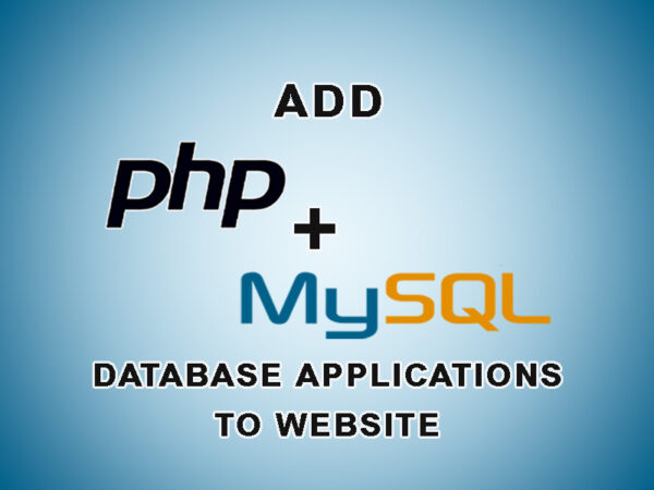 add php and mysql database applications to wordpress website