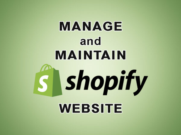 manage and maintain Shopify website