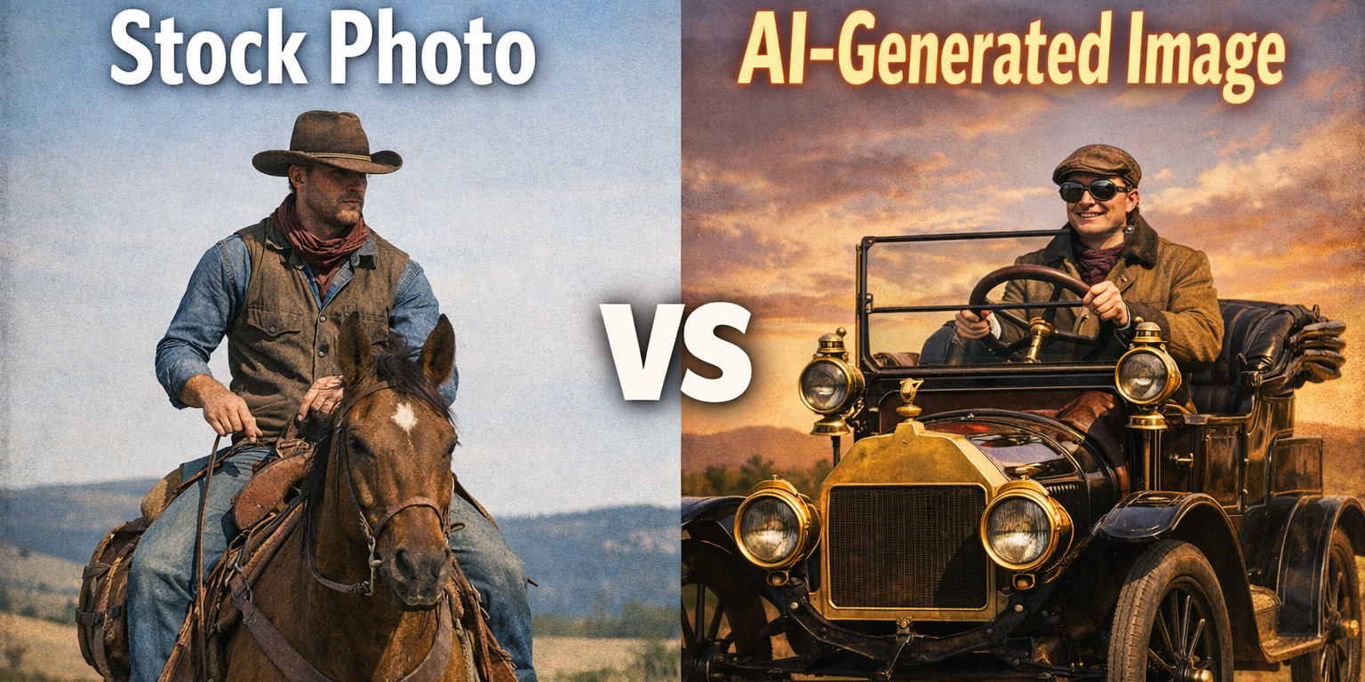 Stock Photo Vs AI-generated Image
