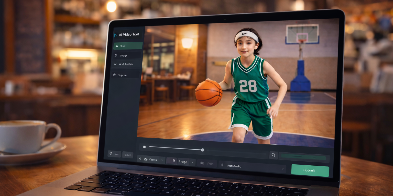 AI motion video for playing basketball